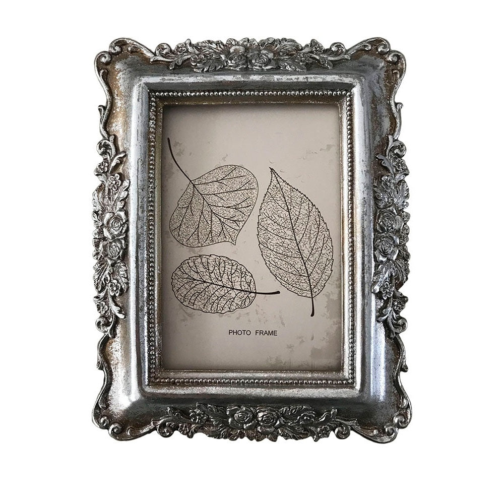 Κορνίζα Polyresin Ασημί Vintage 10×15εκ