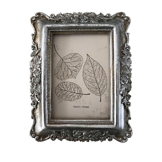 Κορνίζα Polyresin Ασημί Vintage 10×15εκ