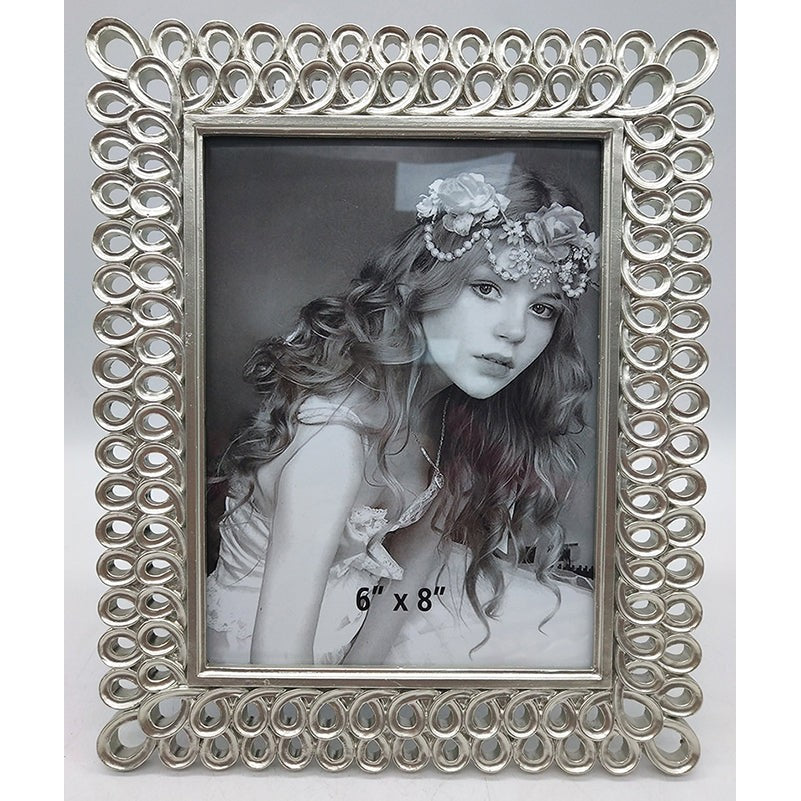 Κορνίζα Polyresin Ασημί 13×18εκ