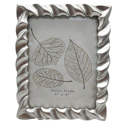 Κορνίζα Polyresin Ασημί 15×20εκ