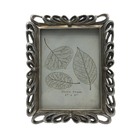 Κορνίζα Polyresin Ασημί 15×20εκ