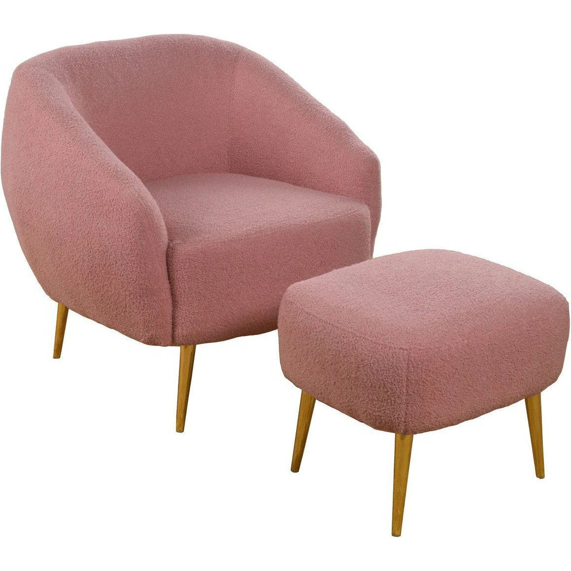 Fuzzy Pink Armchair Set