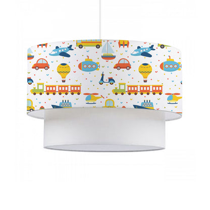 TRAIN 204-0009 Παιδικό Κρεμαστό Φωτιστικό Φιγούρα Μονόφωτο 1 x E27 IP20 Λευκό Ύφασμα - Μ30 x Π30 x Υ70cm