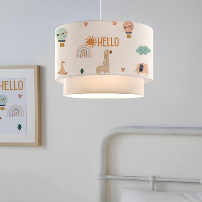 BALLOON 204-0004 Παιδικό Κρεμαστό Φωτιστικό Φιγούρα Μονόφωτο 1 x E27 IP20 Λευκό Ύφασμα - Μ30 x Π30 x Υ70cm