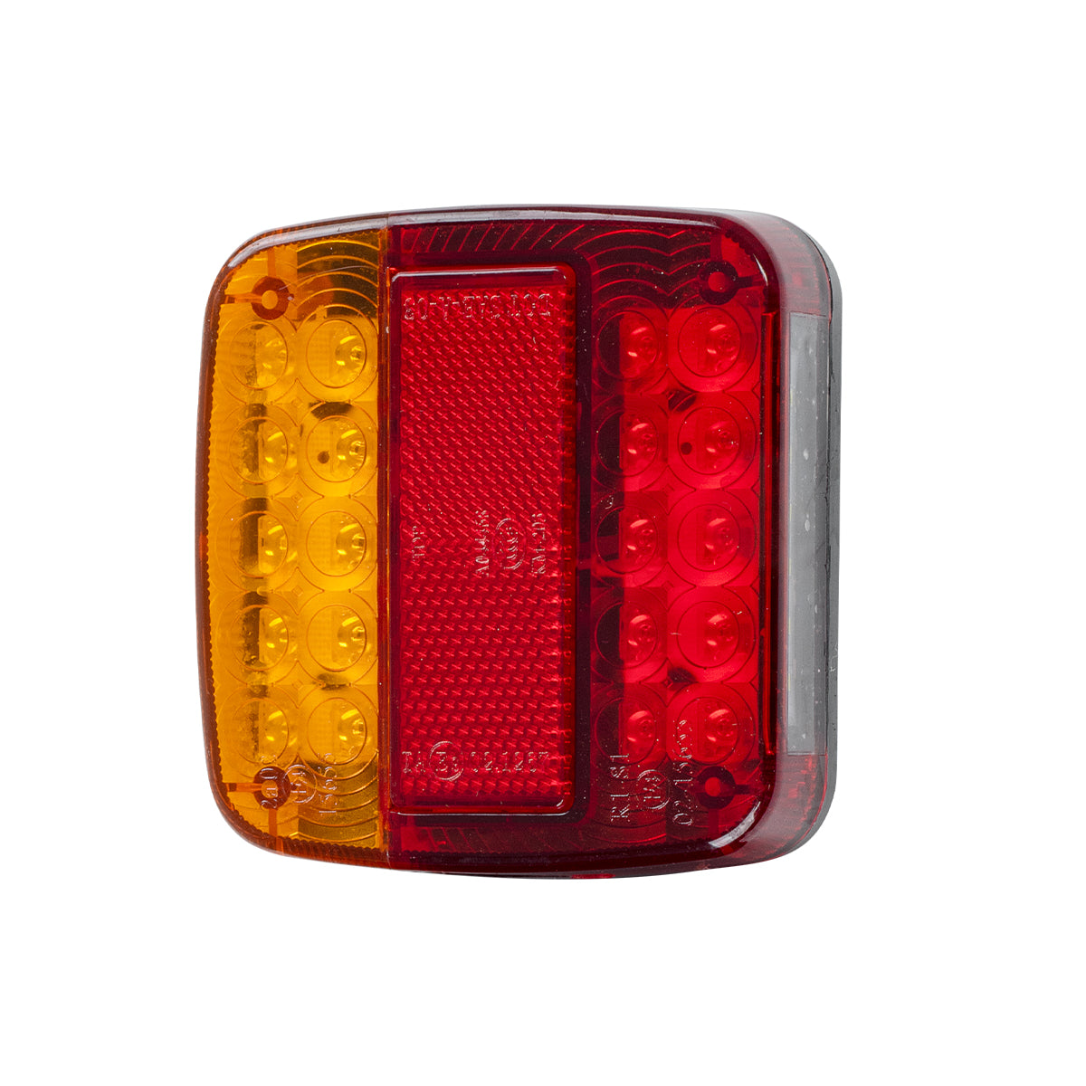 79930 Ζευγάρι Universal Φανάρια για Τρέιλερ LED - DC 12V - Κόκκινο - Πορτοκαλί - Λευκό - Αδιάβροχα IP66 - Μ10.3 x Π10.3 x Υ3cm