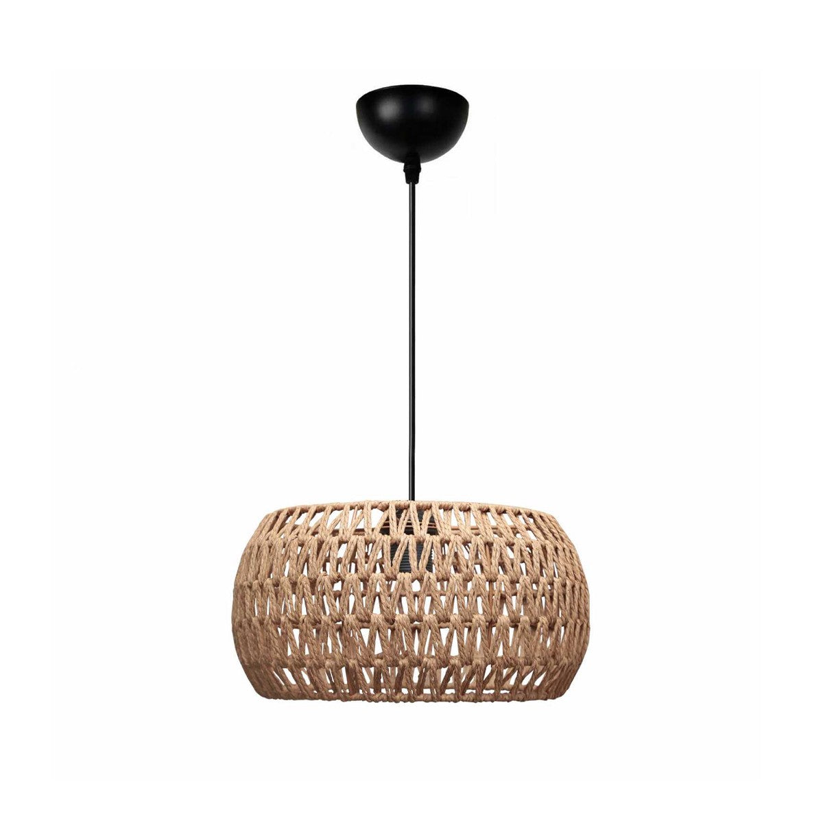 DARIO 204-0168 Boho Κρεμαστό Φωτιστικό Οροφής με Ντουί 1 x E27 AC 220-240V IP20 - Καφέ - Μ30 x Π30 x Υ15