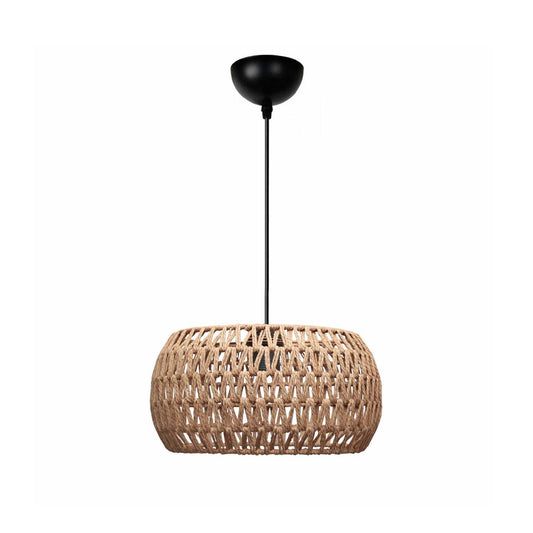 DARIO 204-0168 Boho Κρεμαστό Φωτιστικό Οροφής με Ντουί 1 x E27 AC 220-240V IP20 - Καφέ - Μ30 x Π30 x Υ15