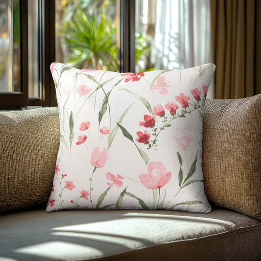 Μαξιλαροθήκη Άνθη Ίριδα και Φρέζια 45x45εκ