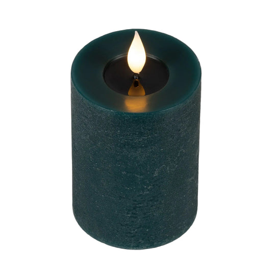 LED Κερί από Κερί Wax με Ρεαλιστική Φλόγα Emerald Φ8x14
