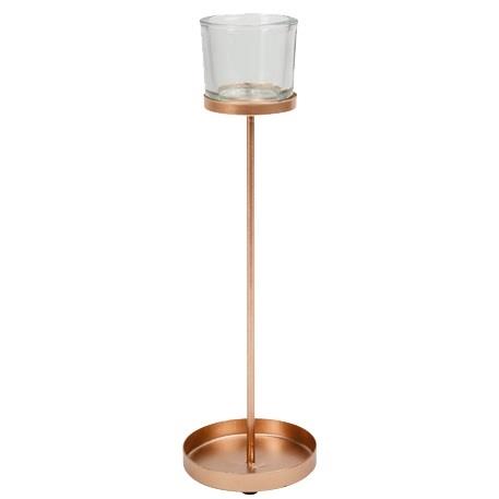 Κηροπήγιο Bilbao Ροζ Χρυσό 10x10x32