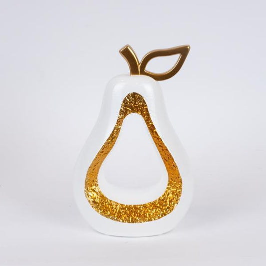 ΔΙΑΚΟΣΜΗΤΙΚΟ ΑΧΛΑΔΙ ΠΟΛΥΡΕΖΙΝ ΛΕΥΚΟ - ΧΡΥΣΟ 16.8x8.5x24.8