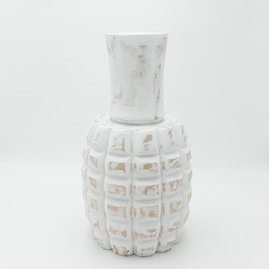 ΒΑΖΟ ΞΥΛΙΝΟ ΛΕΥΚΟ-ΚΑΦΕ 22x22x41