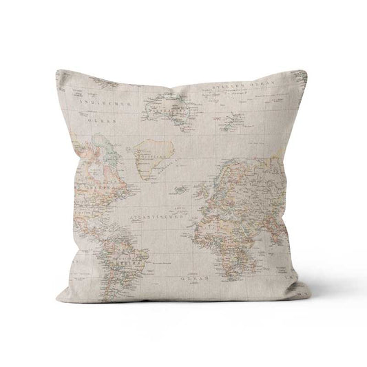 Μαξιλαροθήκη Χάρτης Vintage 40x40εκ