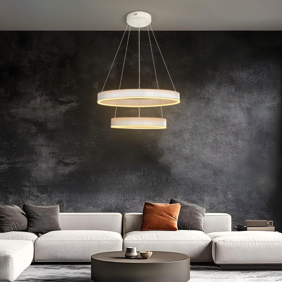 VENOM KLV-101-0197 Κρεμαστό Φωτιστικό Οροφής LED 75W 7500lm 120° AC 220-240V IP20 Ρυθμιζόμενο Λευκό CCT με Χειριστήριο από 2700K έως 6000K Dimmable - Lumileds SMD Chip - Λευκό Ματ - Μ60 x Π60 x Υ40