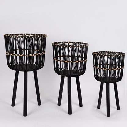 S/3 ΚΑΛΑΘΙΑ ΨΑΘΙΝΑ ΜΑΥΡΟ 37x37x66 32x32x58 27x27x48