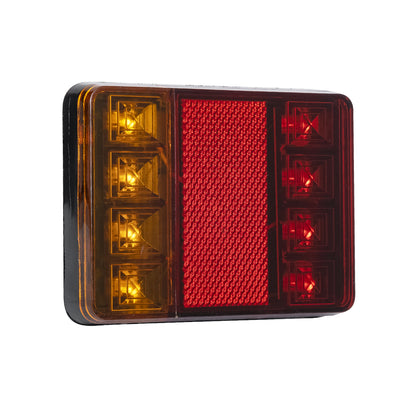 TAILIGHT 79931 Πίσω Φανάρι Οχημάτων LED 9W 450lm 140° DC 12V Αδιάβροχο IP65 Πορτοκαλί & Κόκκινο & Ψυχρό Λευκό 6000K - Μ12 x Π9.5 x Υ2 - Πακέτο 2 Τεμαχίων