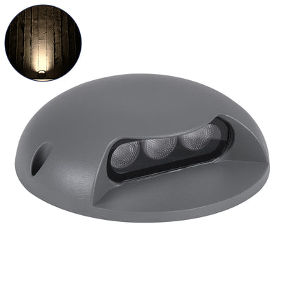 STEP-LUNA 90622 Αρχιτεκτονικό Φωτιστικό Διαδρόμου/Σκαλοπατιού LED 3W 330lm 10° DC 24V Αδιάβροχο IP65 Θερμό Λευκό 2700K Dimmable - Γκρι Ανθρακί - Φ12 x Υ3