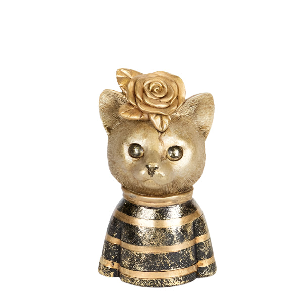 ΕΠΙΤΡΑΠΕΖΙΟ ΔΙΑΚΟΣΜΗΤΙΚΟ ΓΑΤΑ ΜΑΥΡΟ & ΧΡΥΣΟ 11x9x18