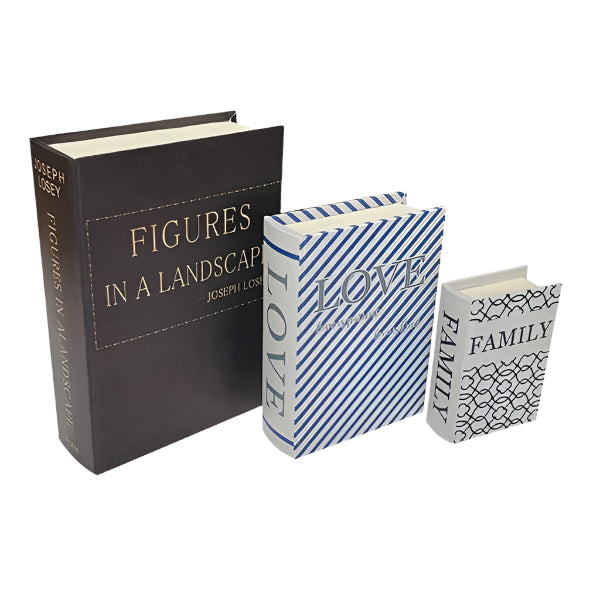 ΔΙΑΚΟΣΜΗΤΙΚΑ ΚΟΥΤΙΑ ΒΙΒΛΙΑ ΞΥΛΙΝΑ ΣΕΤ 3 ΤΜΧ S:16x11x3 M:23x17x4.5 L:30x21.5x6