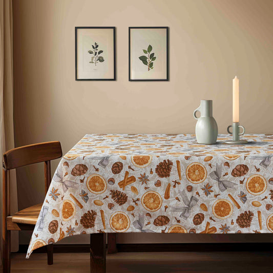 Τραπεζομάντηλο Κανέλα Πορτοκάλι 135x180εκ
