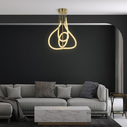 GLOW KLV-101-0152 Φωτιστικό Οροφής LED 40W 4000lm 360° AC 220-240V IP20 Ρυθμιζόμενο Λευκό CCT με Χειριστήριο από 2700K έως 6000K Dimmable - Lumileds SMD Chip - Χρυσό Πλατίνα - Μ50 x Π50 x Υ70