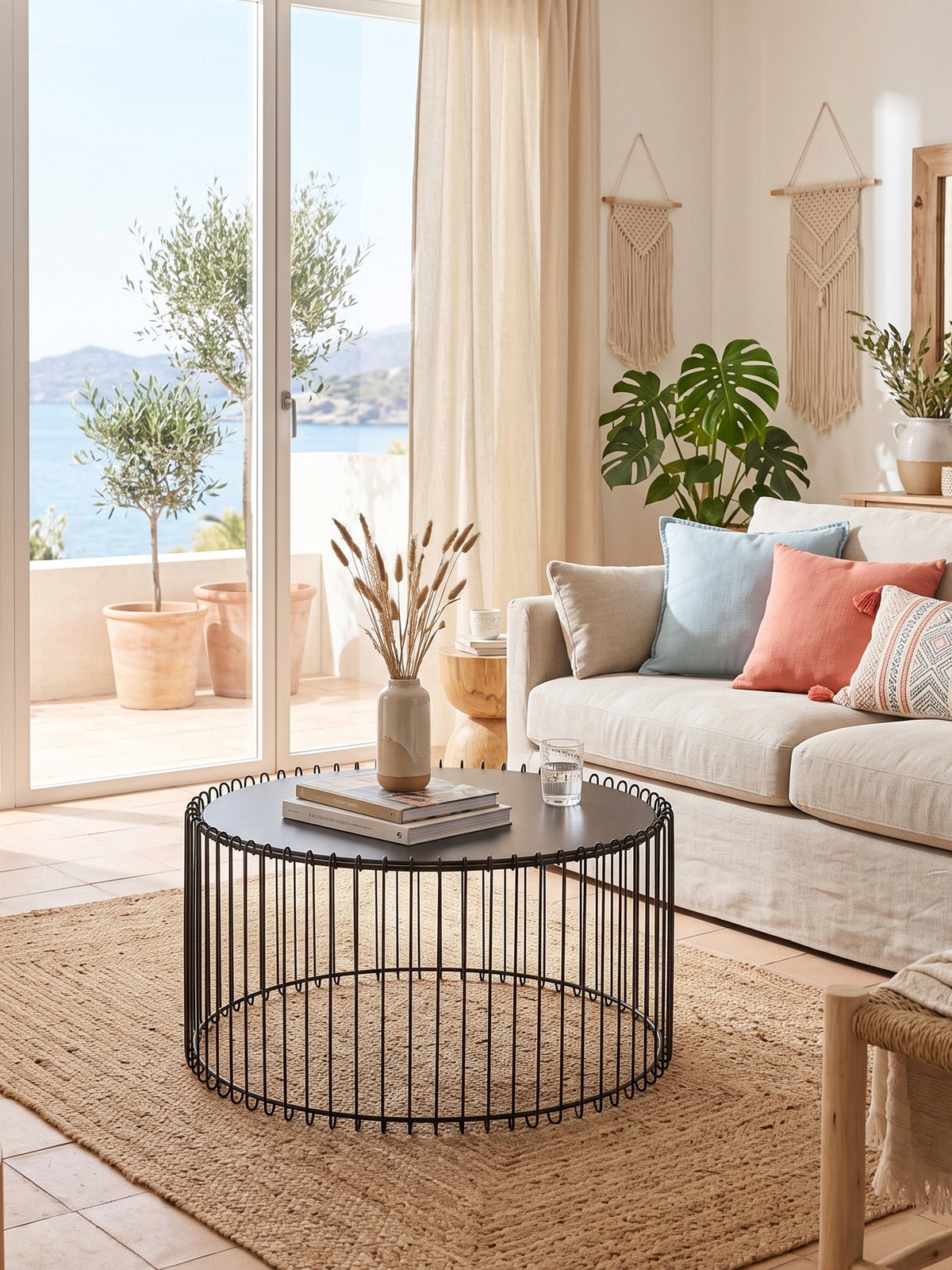 Temporal Round Coffee Table Black 80x80x40.5