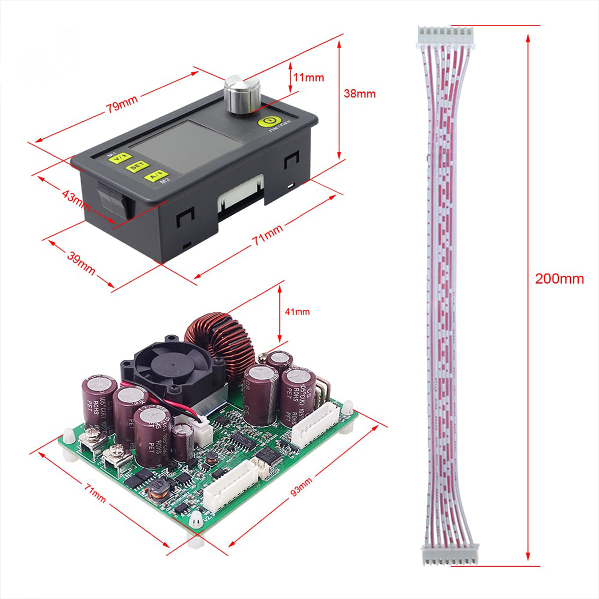 79984 DPS5020-USB-BT Ψηφιακό Δοκιμαστικό Εργαλείο Ηλεκτρονικού/Τεχνικού Τμήματος Ρυθμιζόμενης Τάσης & Ampere - Βολτόμετρο/Αμπερόμετρο/Βατόμετρο Μετατροπέας με LCD Οθόνη Max Output 0-20A/DC 0-50V/0-1000W με Micro USB & Βluetooth APP