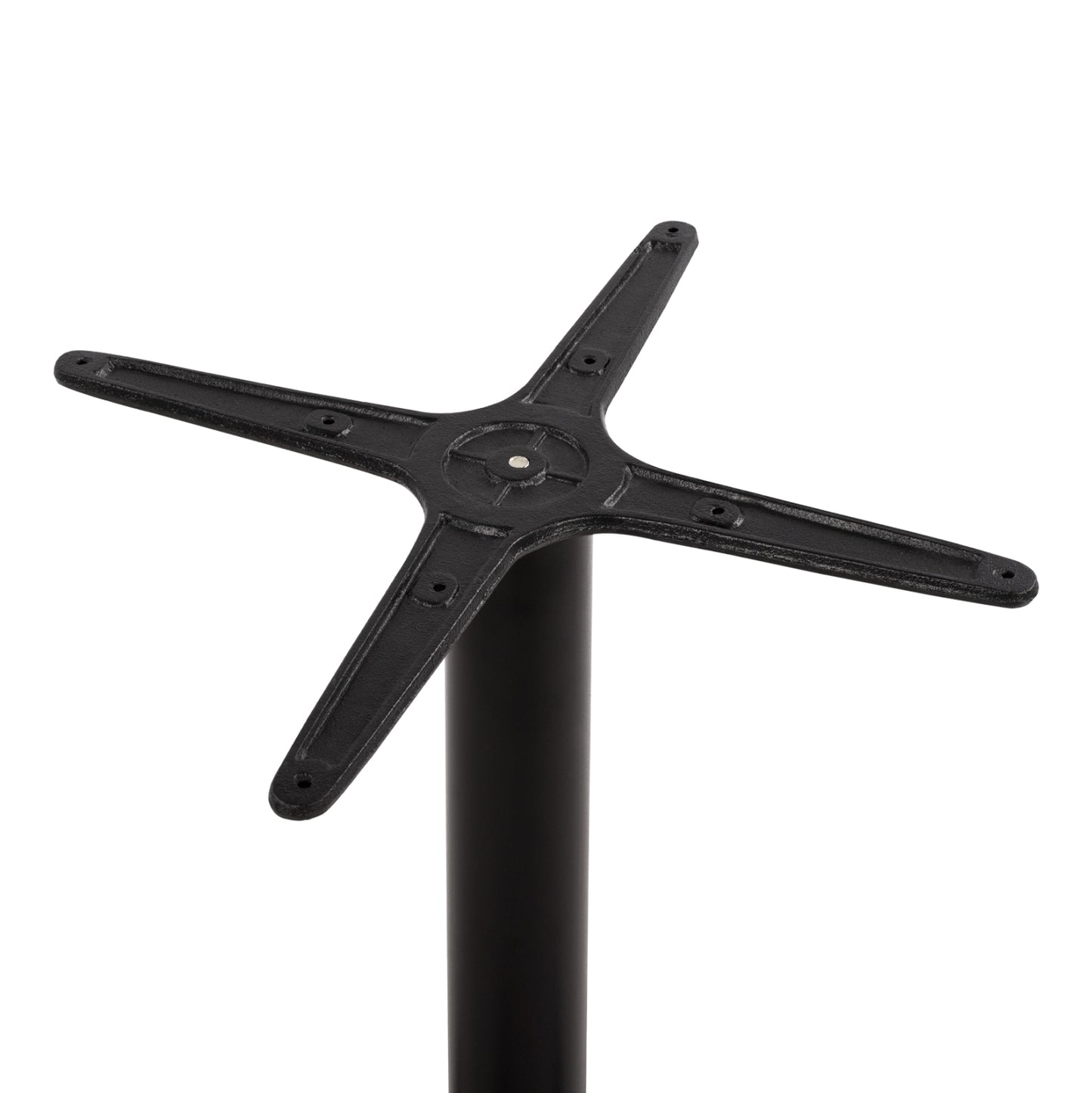 ALUMINUM 4-STAR BASE WITH CROSSBAR BLACK 66x66x69
