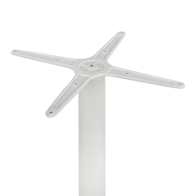ALUMINUM 4-STAR BASE WITH CROSS WHITE 66x66x69