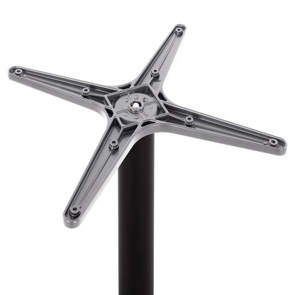 ALUMINUM BASE MATTE BLACK WITH CROSS 66x66x72