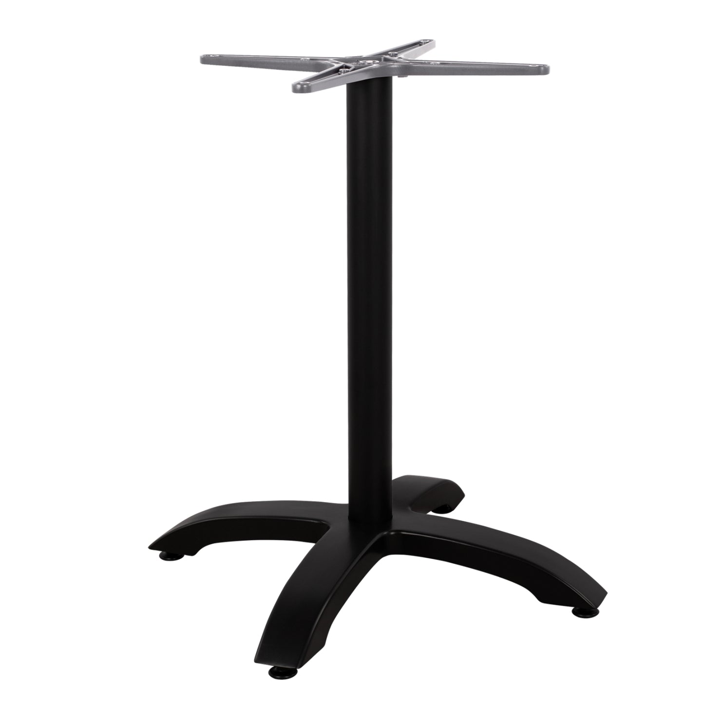 ALUMINUM BASE MATTE BLACK WITH CROSS 66x66x72