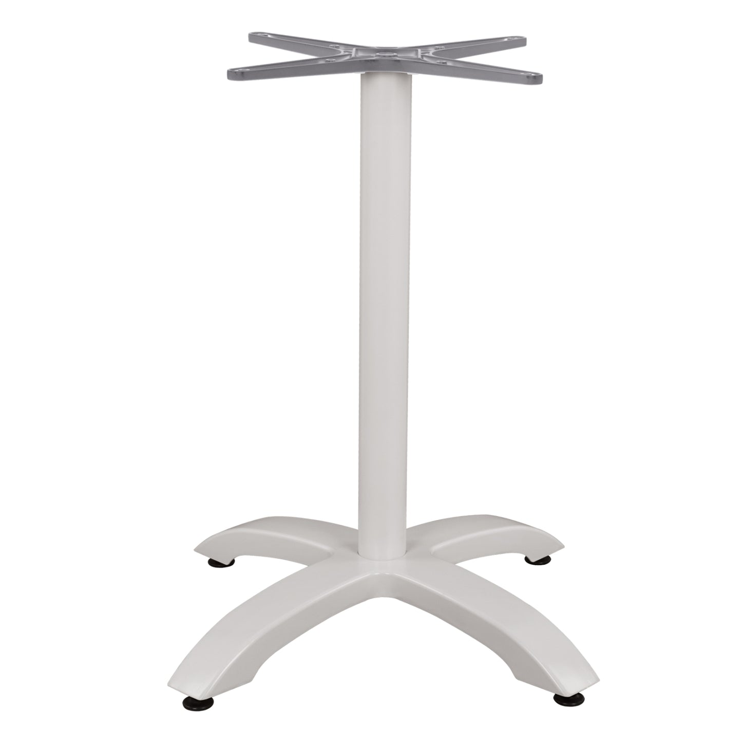 WHITE MATTE ALUMINUM BASE WITH CROSS 66x66x72