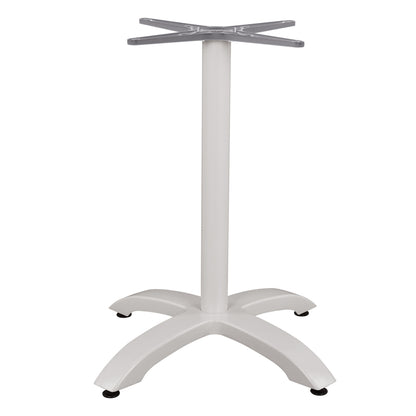 WHITE MATTE ALUMINUM BASE WITH CROSS 66x66x72
