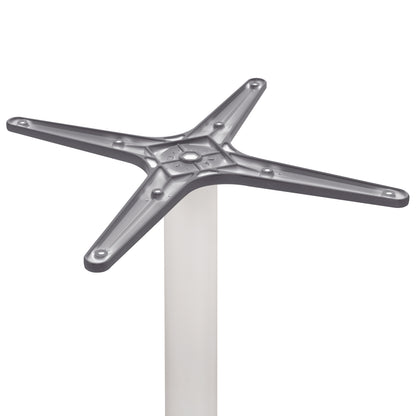WHITE MATTE ALUMINUM BASE WITH CROSS 66x66x72