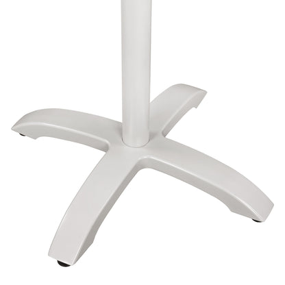 WHITE MATTE ALUMINUM BASE WITH CROSS 66x66x72