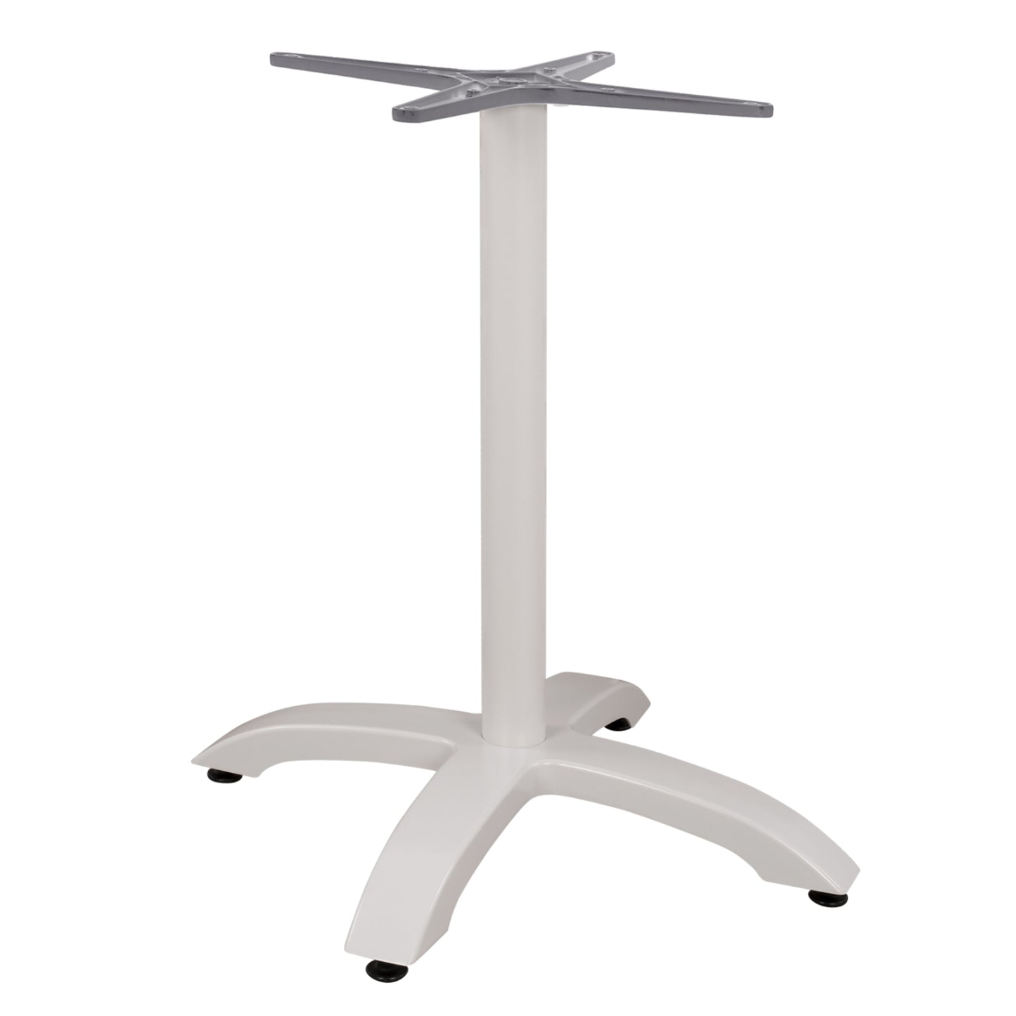WHITE MATTE ALUMINUM BASE WITH CROSS 66x66x72