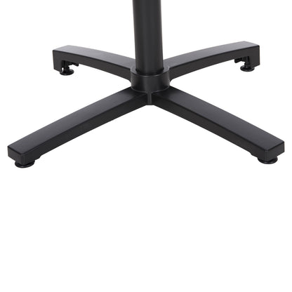 ALUMINUM FOLDING BASE BLACK MATT WITH CROSS 69x69x73