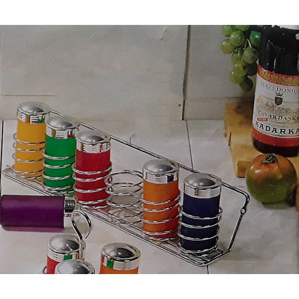 Θήκη για Μπαχαρικά με Μεταλλική Βάση 6 Τεμ.