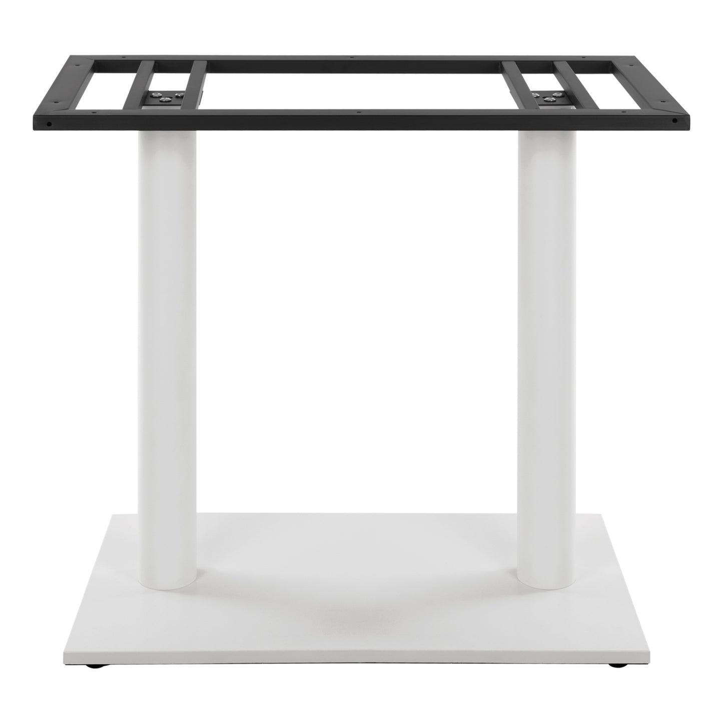 DOUBLE METAL LEG MATTE WHITE WITH ADJUSTABLE FEET 80x40x72
