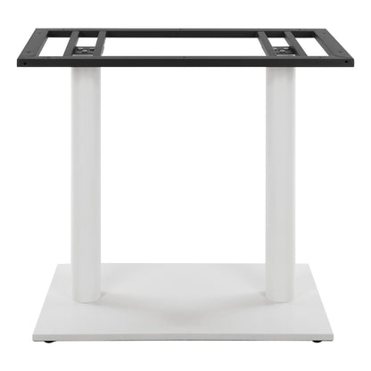 DOUBLE METAL LEG MATTE WHITE WITH ADJUSTABLE FEET 80x40x72
