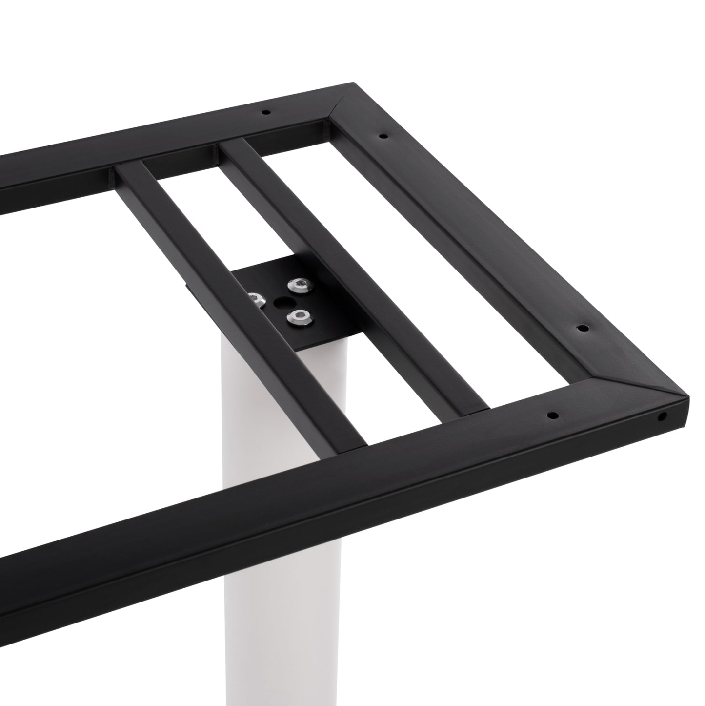DOUBLE METAL LEG MATTE WHITE WITH ADJUSTABLE FEET 80x40x72