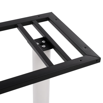 DOUBLE METAL LEG MATTE WHITE WITH ADJUSTABLE FEET 80x40x72