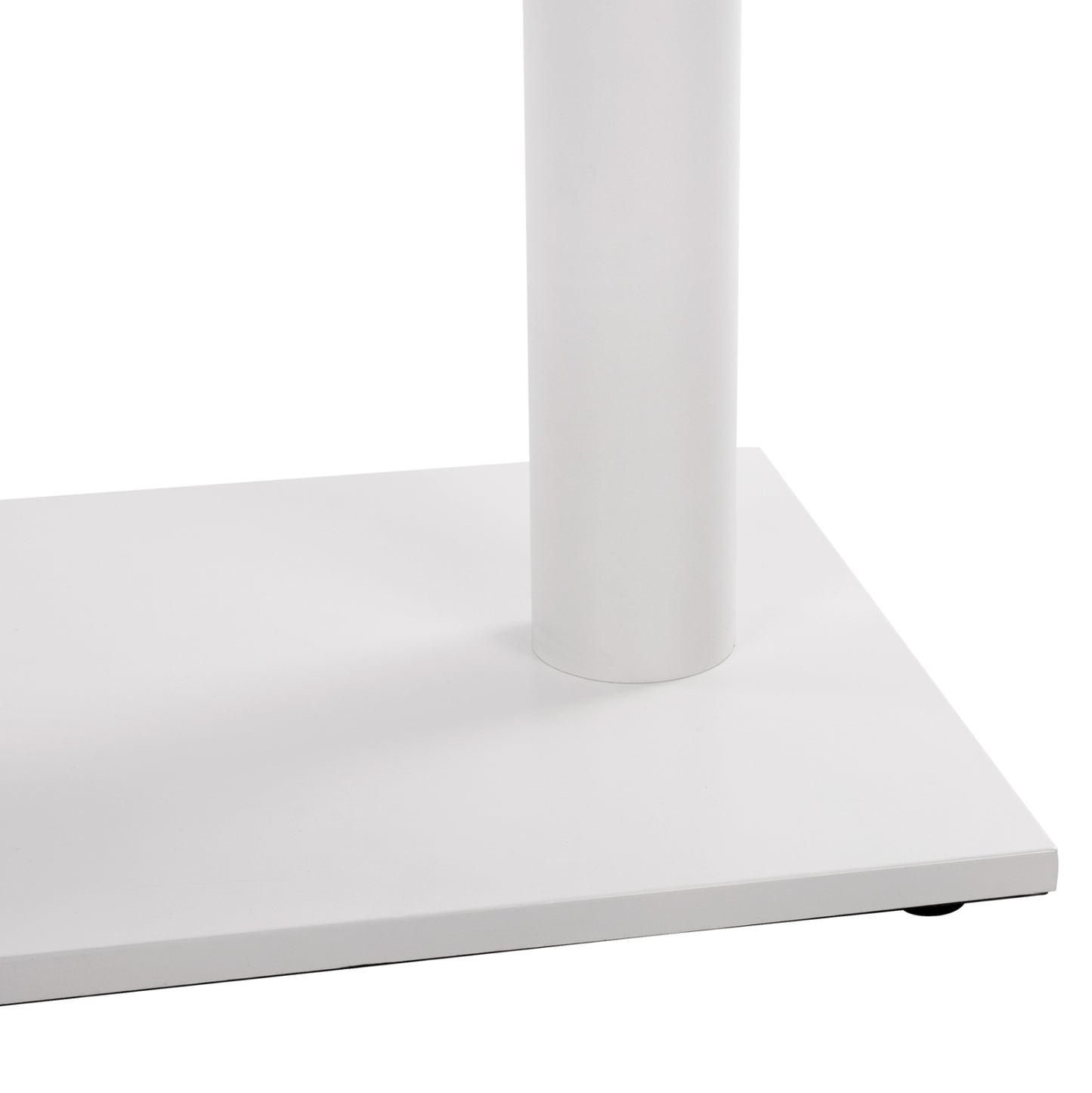 DOUBLE METAL LEG MATTE WHITE WITH ADJUSTABLE FEET 80x40x72