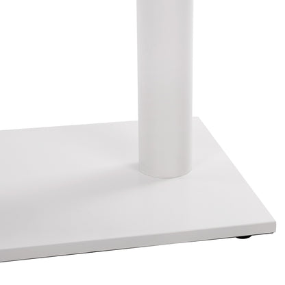 DOUBLE METAL LEG MATTE WHITE WITH ADJUSTABLE FEET 80x40x72