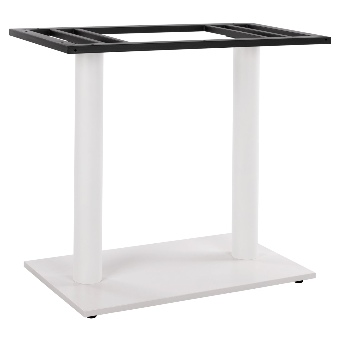 DOUBLE METAL LEG MATTE WHITE WITH ADJUSTABLE FEET 80x40x72