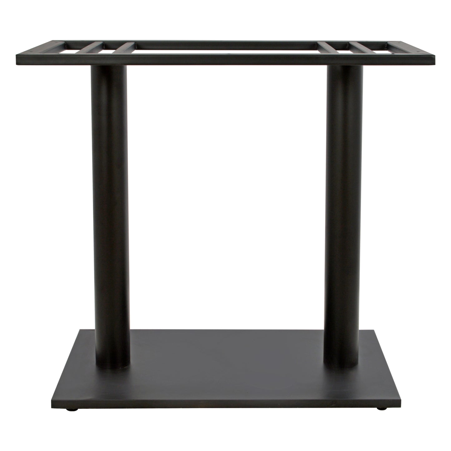 DOUBLE METAL BASE BLACK WITH ADJUSTABLE FEET 80x40x72