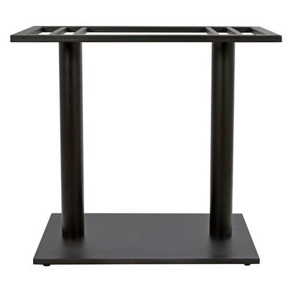 DOUBLE METAL BASE BLACK WITH ADJUSTABLE FEET 80x40x72