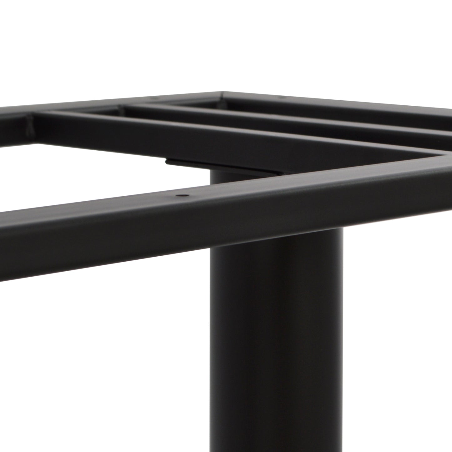 DOUBLE METAL BASE BLACK WITH ADJUSTABLE FEET 80x40x72