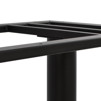 DOUBLE METAL BASE BLACK WITH ADJUSTABLE FEET 80x40x72