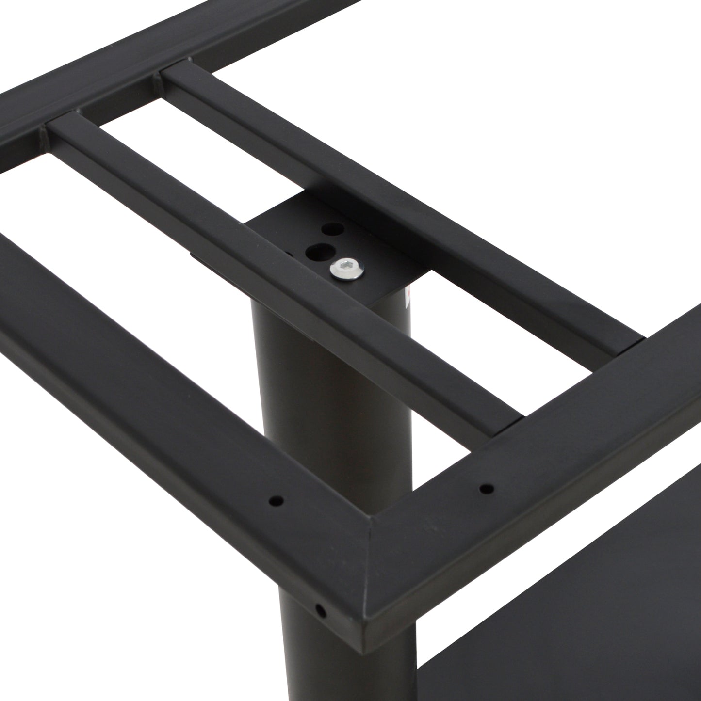 DOUBLE METAL BASE BLACK WITH ADJUSTABLE FEET 80x40x72